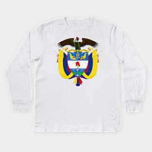 Colombia Coat of Arms Kids Long Sleeve T-Shirt